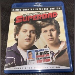 Superbad Blu Ray 2 Disc Unrated + The Wolf of Wall Street Blu Ray No Code